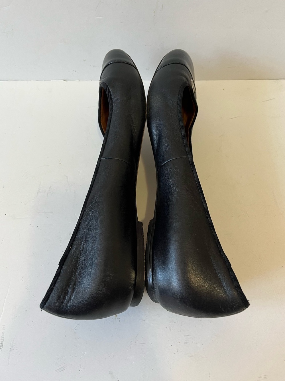 Coach Black Leather Ballet Flats Size 10 - Picture 4 of 10